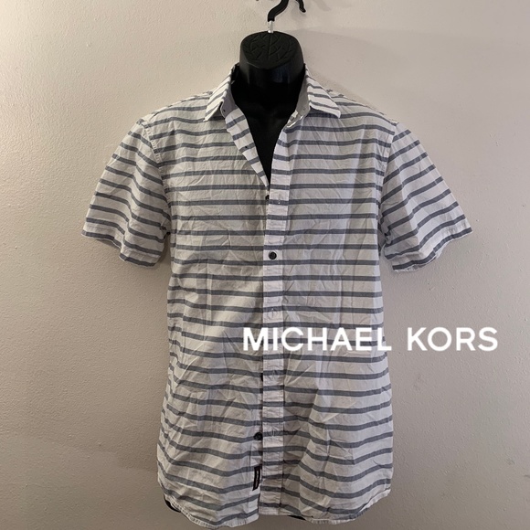 Michael Kors Shirt Sleeve Shirt Large Classic Fit